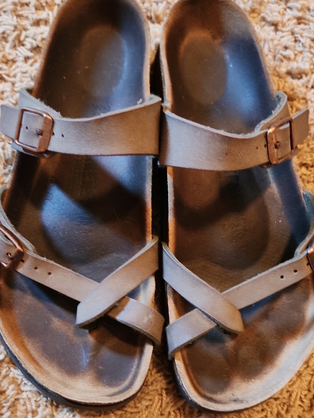 Birkenstock Leather Strappy Slide Sandals Size 39